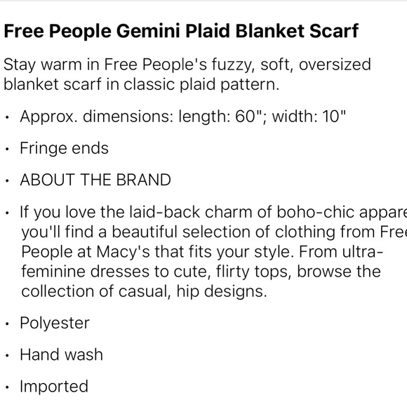 Free People Gemini Scarf NWT - Picture 3 of 3